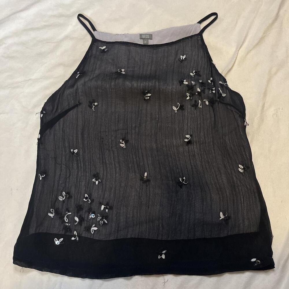 BECO Y2K SHEER BEADED CAMI